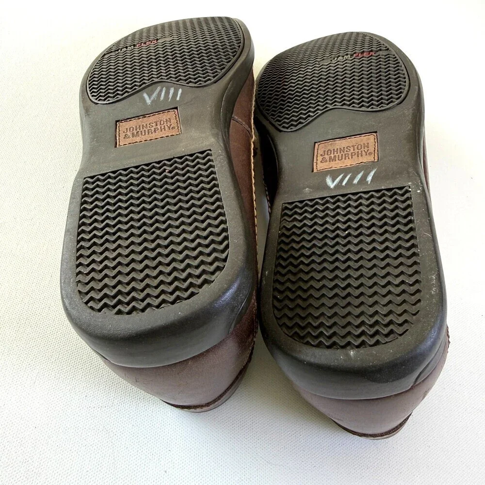 Johnston & Murphy Woven Leather Loafers, Men's Sz 11.5 Brown J&M Flex Sole NWOT